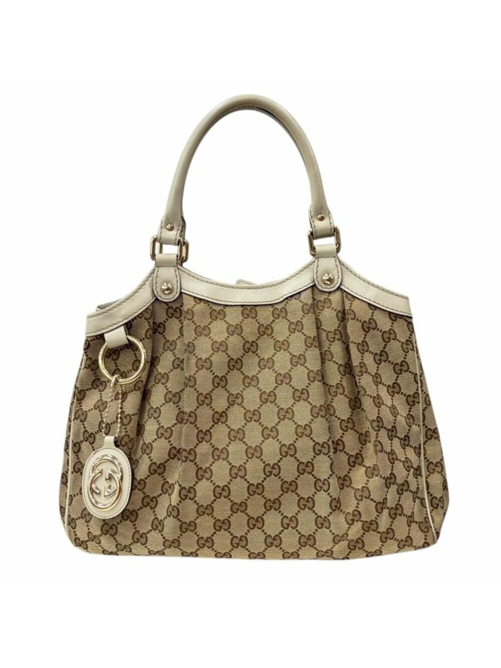 Gucci Medium Sukey Tote Bag GG Canvas Beige